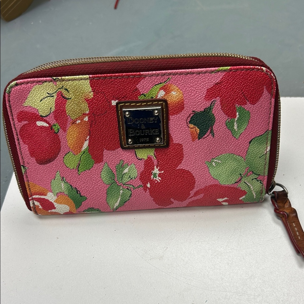 Dooney & Bourke Pink and Red Floral Wallet